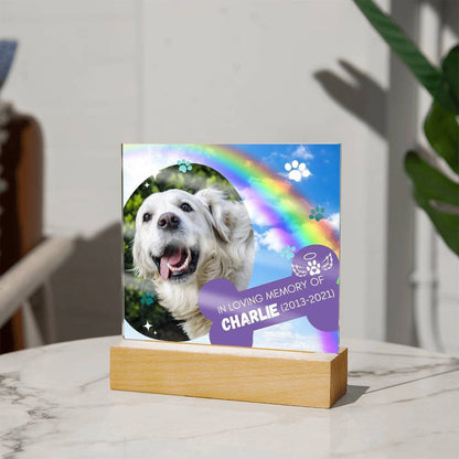 Custom Pet Loss Memorial Photo Plaque with Name and Dates – view 9