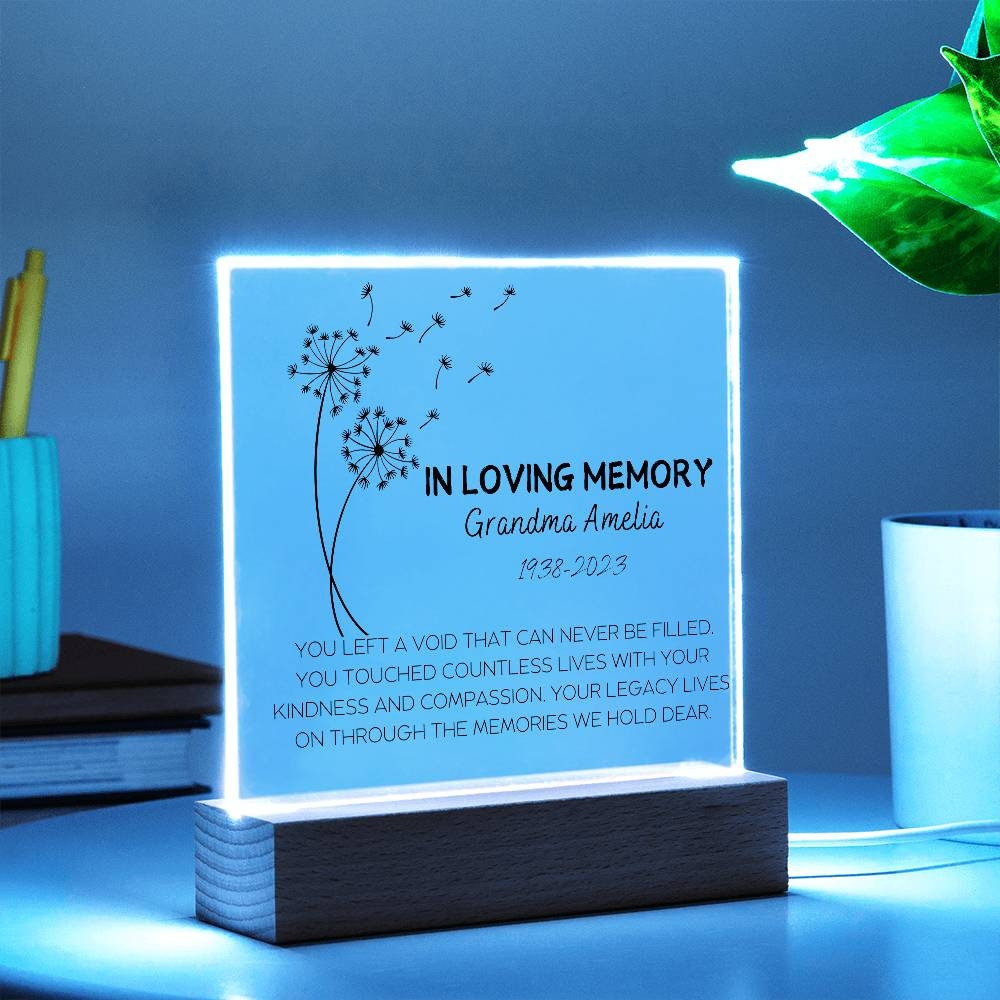 You left a void Memorial Plaque for Loss of Loved One – view 4