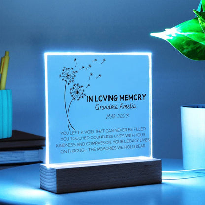 You left a void Memorial Plaque for Loss of Loved One – view 4