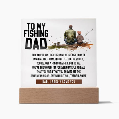 To my Fishing Dad custom Acrylic Plaque – gift for dad – view 8