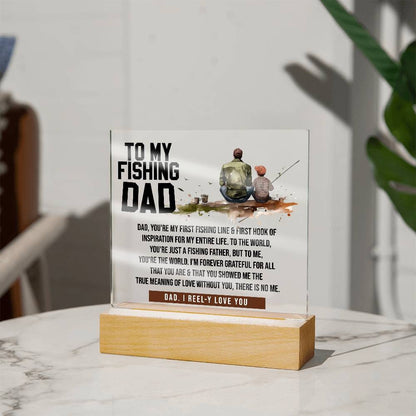 To my Fishing Dad custom Acrylic Plaque – gift for dad – view 6