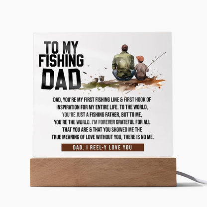 To my Fishing Dad custom Acrylic Plaque – gift for dad – view 7