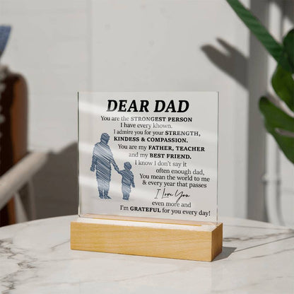 Dear Dad Personalized Acrylic Plaque – Gift for Dad – view 5