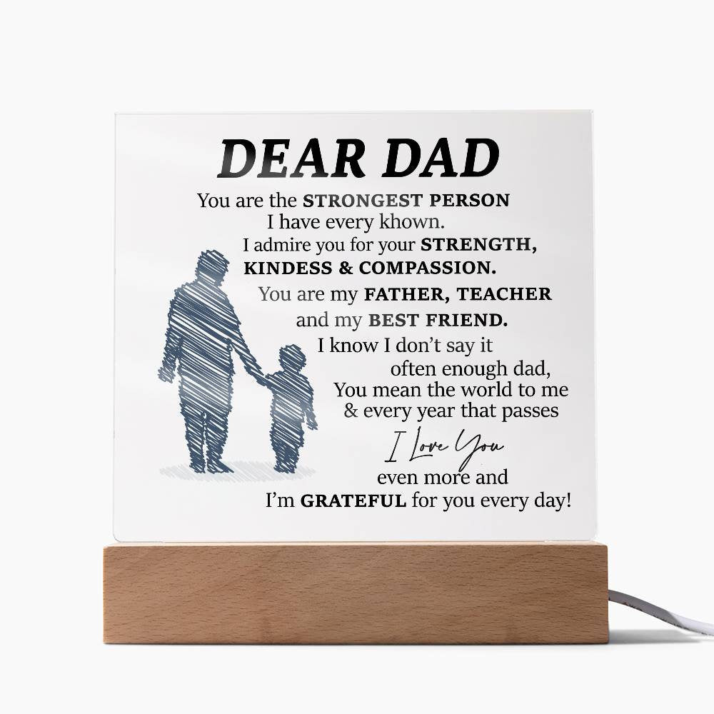 Dear Dad Personalized Acrylic Plaque – Gift for Dad – view 7