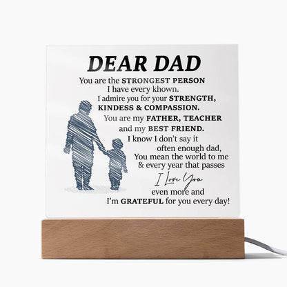 Dear Dad Personalized Acrylic Plaque – Gift for Dad – view 7
