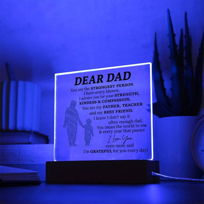 Dear Dad Personalized Acrylic Plaque – Gift for Dad – view 9
