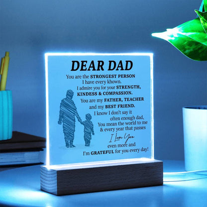 Dear Dad Personalized Acrylic Plaque – Gift for Dad – view 2