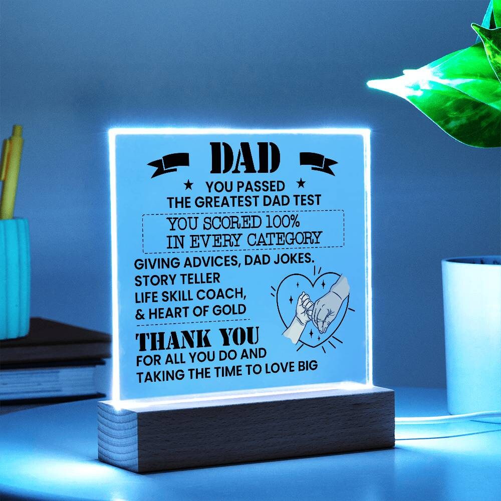 Dad Personalized Acrylic Plaque, Gift for Dad, Best Dad ever, gift from daughter, gift for daddy, Dad birthday, gift for father, best dad