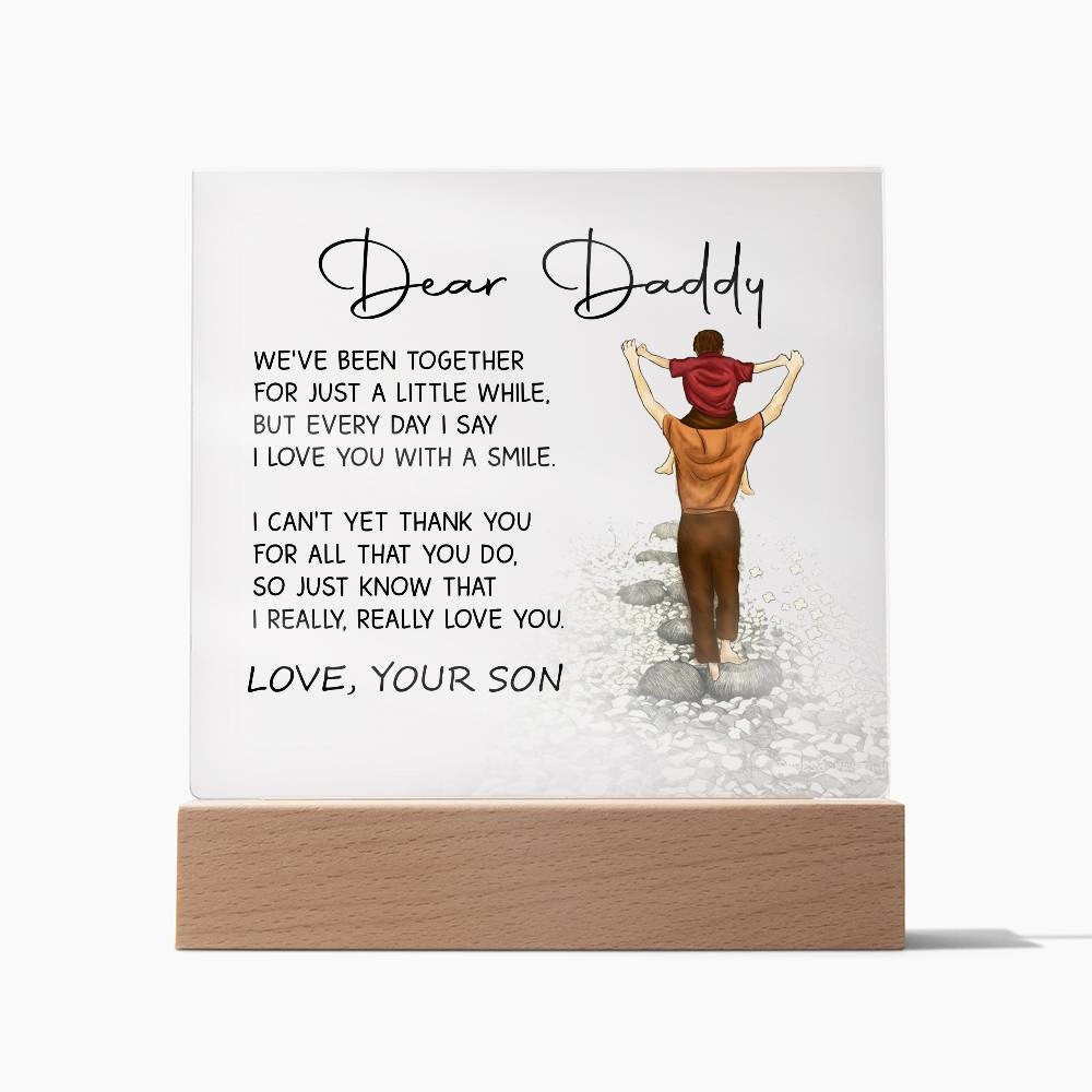 Dear Daddy Personalized Acrylic Plaque – Gift for Dad – view 7