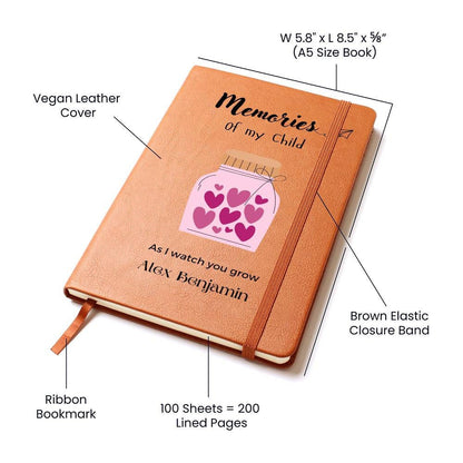 Memories of my child As I watch you grow personalized vegan leather – view 2