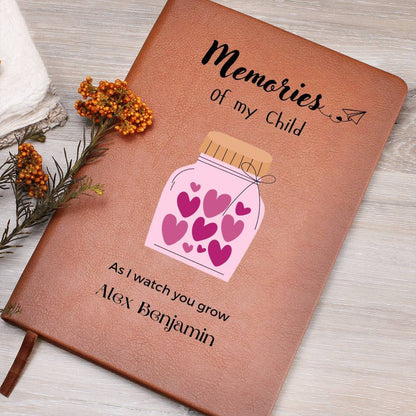 Memories of my child As I watch you grow personalized vegan leather