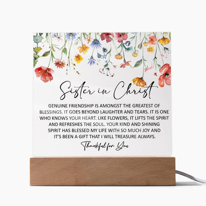 Sister in Christ Friendship Plaque Christian Friendship Christmas – view 7
