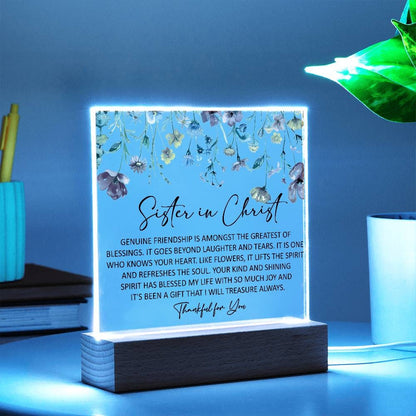 Sister in Christ Friendship Plaque Christian Friendship Christmas – view 3