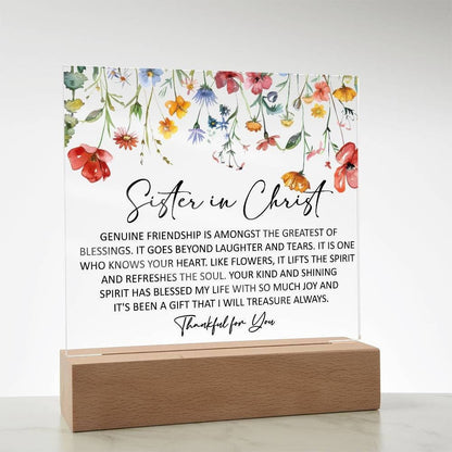 Sister in Christ Friendship Plaque Christian Friendship Christmas – view 6