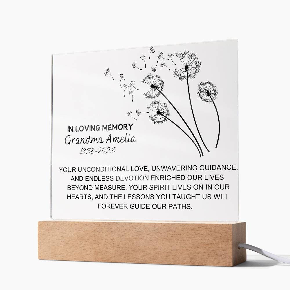Unconditional love custom Memorial Plaque for Loss of Loved One – view 3