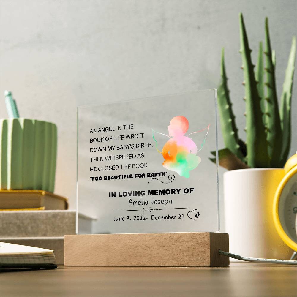 Personalized Baby loss Memorial Plaque Miscarriage Gift – view 7