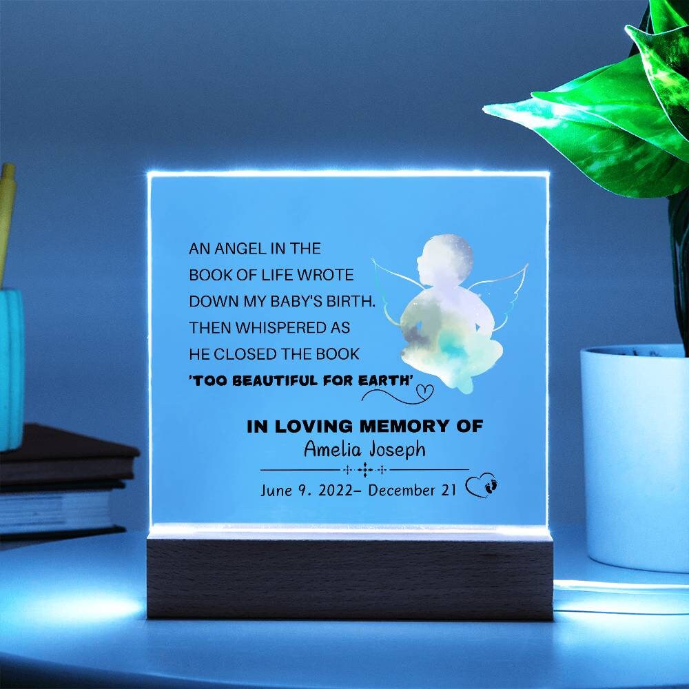 Personalized Baby loss Memorial Plaque Miscarriage Gift – view 6