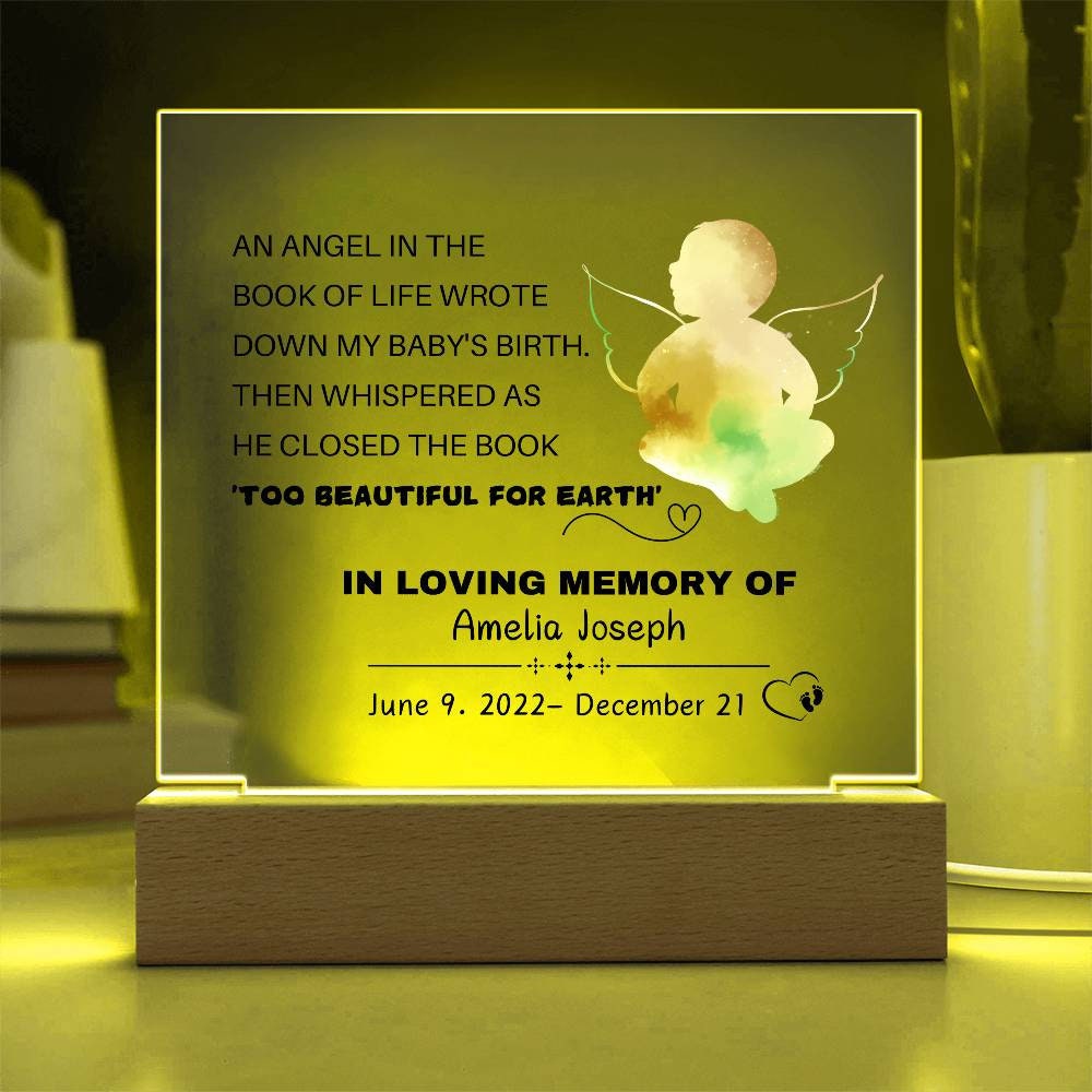 Personalized Baby loss Memorial Plaque Miscarriage Gift – view 4