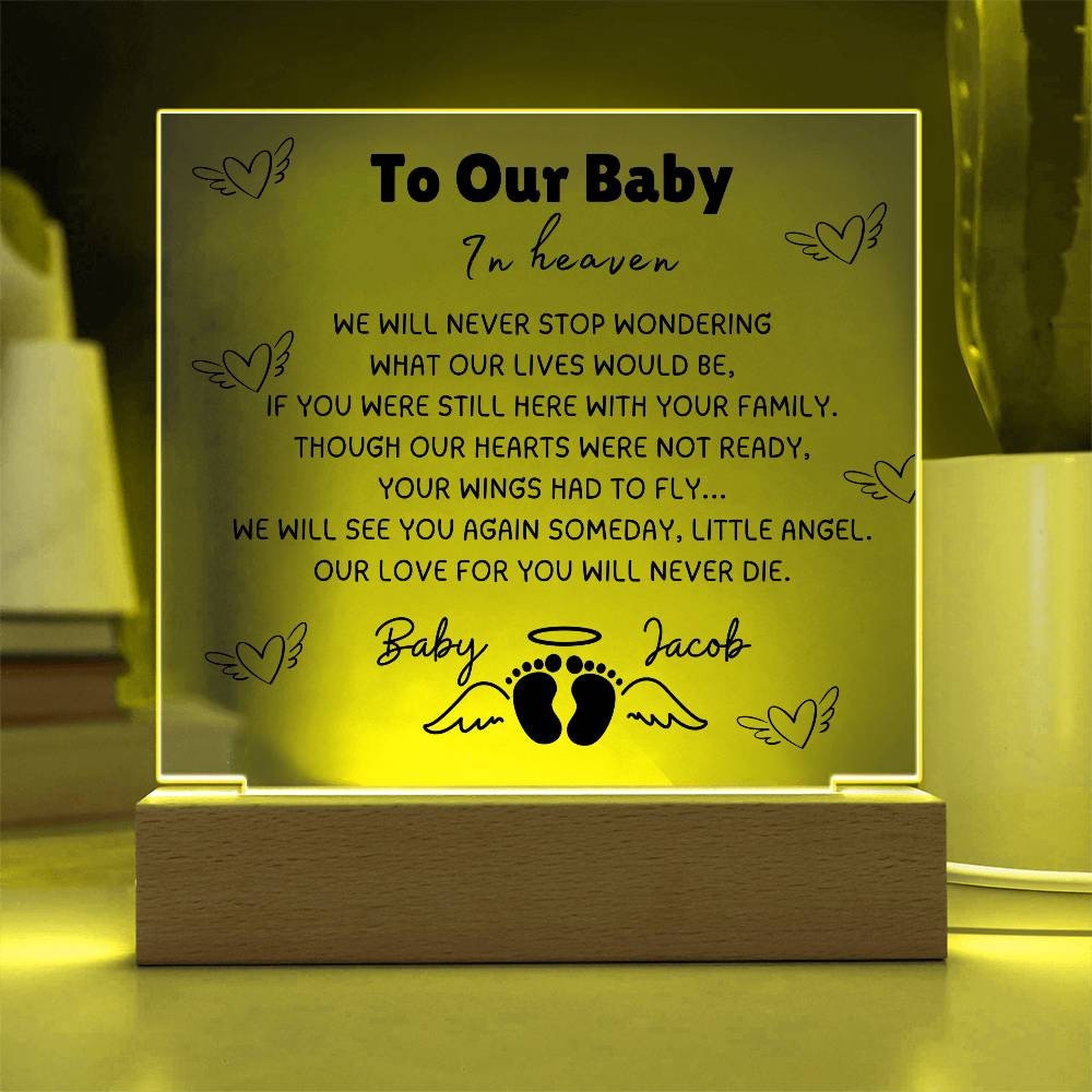 To our Baby Memorial Plaque – Infant Loss Gift – view 7