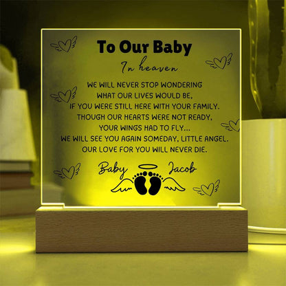 To our Baby Memorial Plaque – Infant Loss Gift – view 7