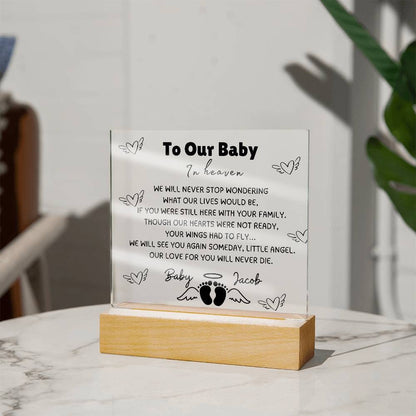 To our Baby Memorial Plaque – Infant Loss Gift – view 3