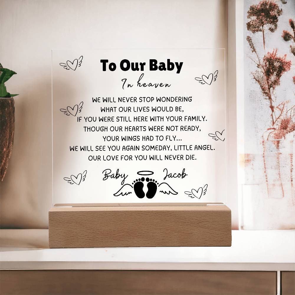 To our Baby Memorial Plaque – Infant Loss Gift – view 8
