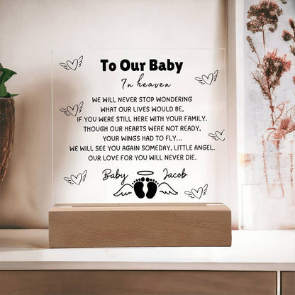 To our Baby Memorial Plaque – Infant Loss Gift – view 8