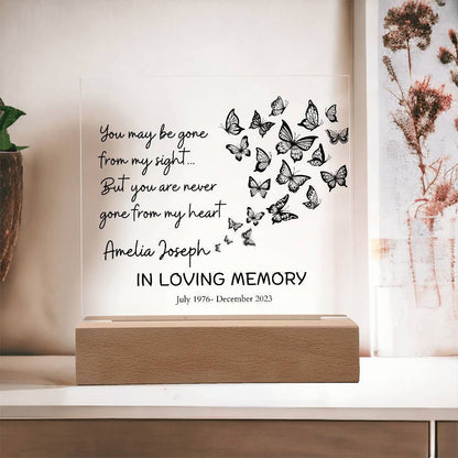 You May Be Gone Memorial Plaque – Sympathy Bereavement Gift – view 8