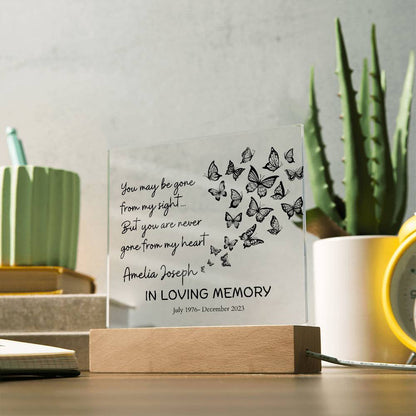 You May Be Gone Memorial Plaque – Sympathy Bereavement Gift – view 7