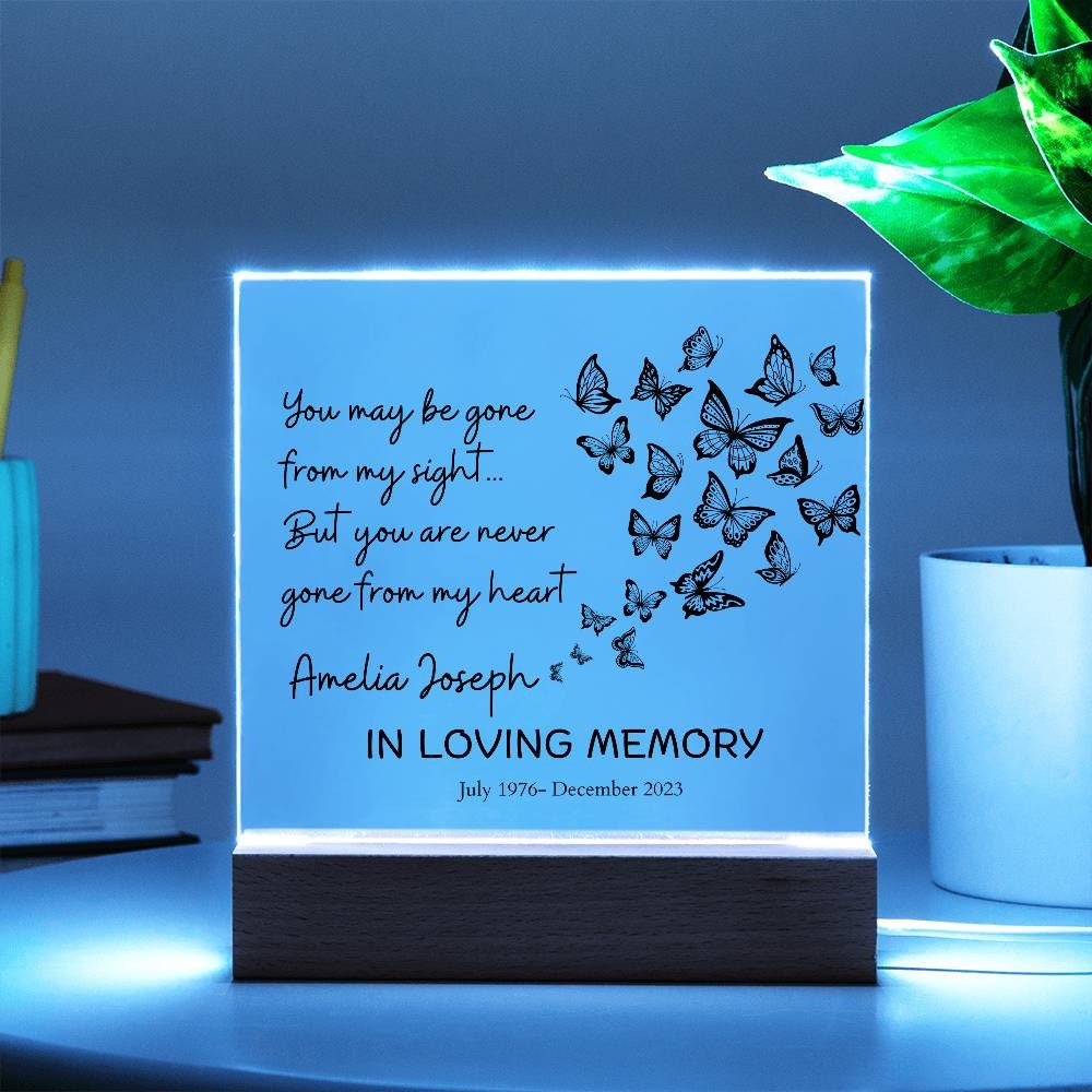 You May Be Gone Memorial Plaque – Sympathy Bereavement Gift – view 5