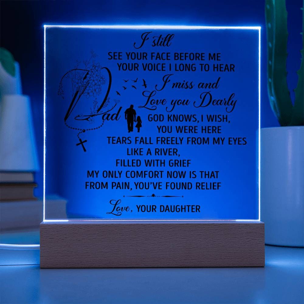 Dad memorial Plaque, dad in heaven, loss of father, memorial gift, loss of dad, sympathy gift, missing dad, father memorial,in memory of dad