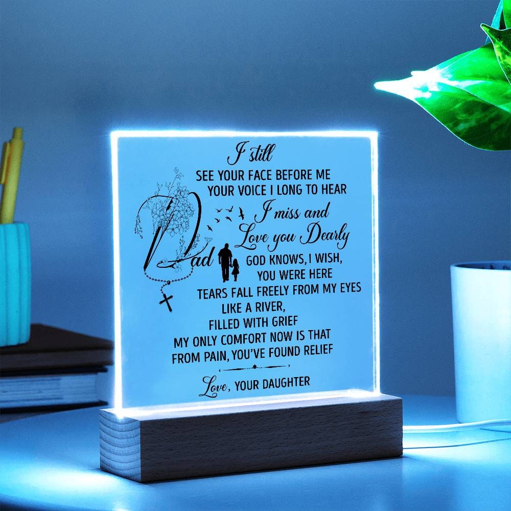 Dad memorial Plaque, dad in heaven, loss of father, memorial gift, loss of dad, sympathy gift, missing dad, father memorial,in memory of dad