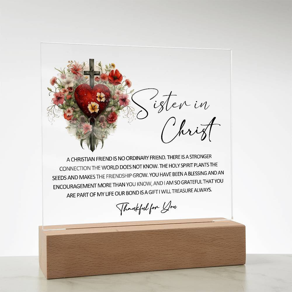 Sister in Christ floral Religious Plaque – view 7