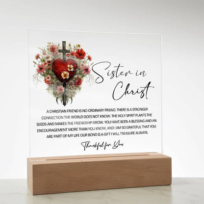 Sister in Christ floral Religious Plaque – view 7