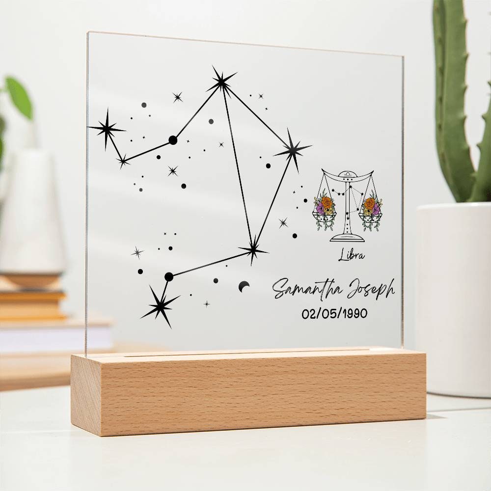Personalized Libra star sign astrology gift horoscope plaque – view 10