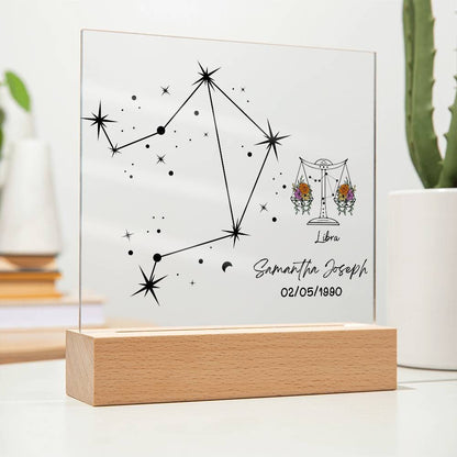 Personalized Libra star sign astrology gift horoscope plaque – view 10