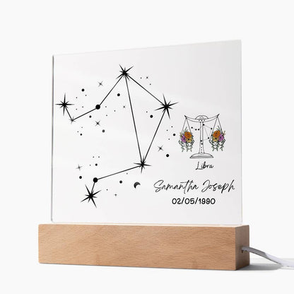Personalized Libra star sign astrology gift horoscope plaque – view 6