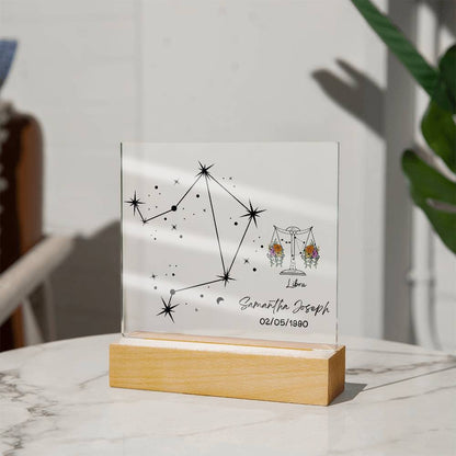 Personalized Libra star sign astrology gift horoscope plaque – view 7