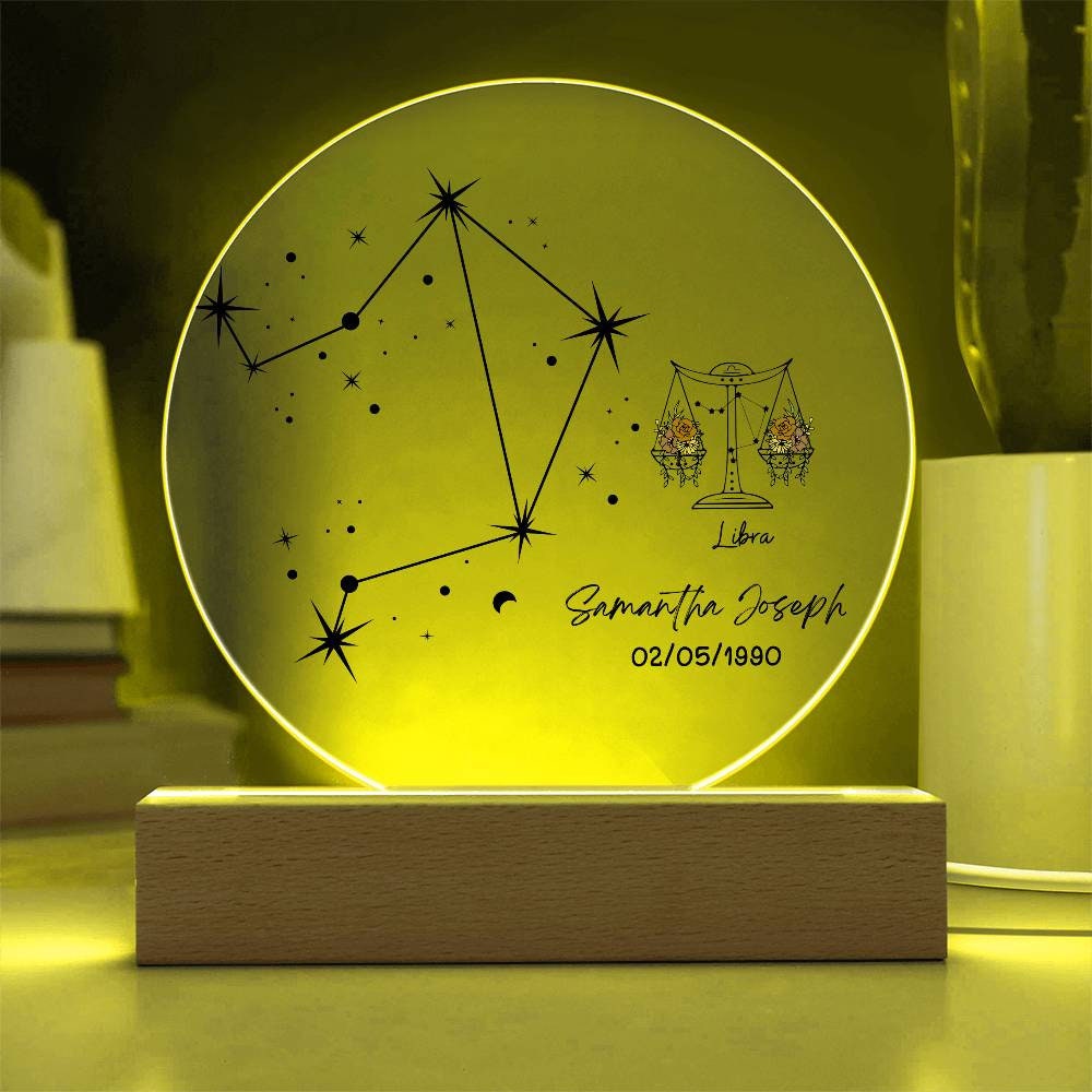 Personalized Libra Zodiac Plaque Constellation Horoscope Astrology – view 10