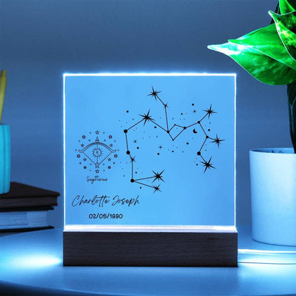 Personalized Zodiac star sign plaque – Sagittarius zodiac gifts – view 9
