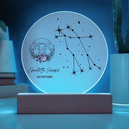 Gemini Zodiac Star Sign Plaque – Zodiac horoscope gift – view 7
