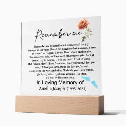 Remember me memorial plaque – sympathy gift – view 9