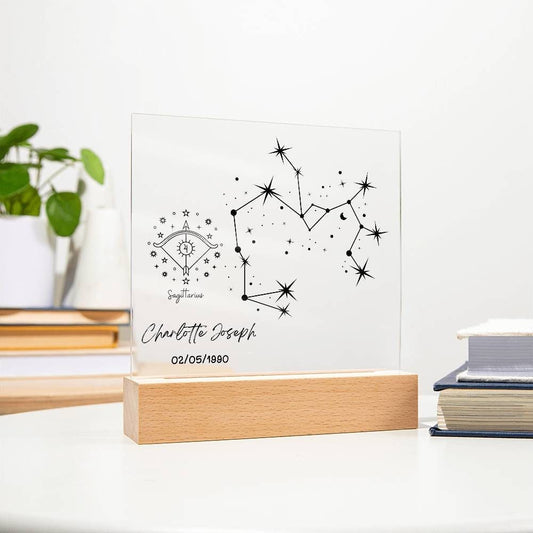 Personalized Zodiac star sign plaque – Sagittarius zodiac gifts