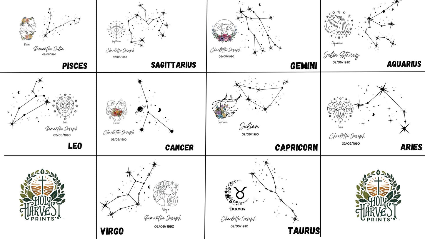 Capricorn Zodiac Star Sign Plaque – zodiac gifts – view 4