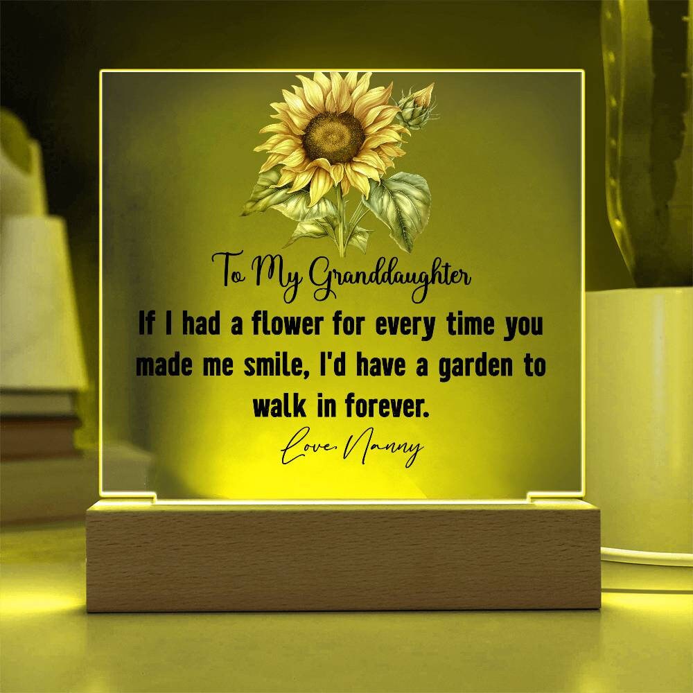 To my granddaughter personalized Sunflower acrylic plaque christmas – view 2