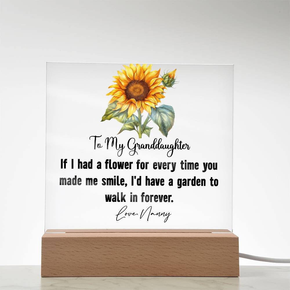 To my granddaughter personalized Sunflower acrylic plaque christmas – view 7
