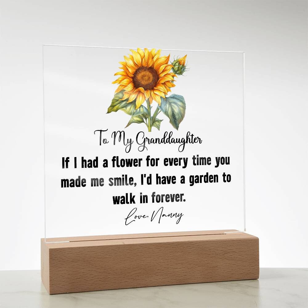 To my granddaughter personalized Sunflower acrylic plaque christmas – view 9