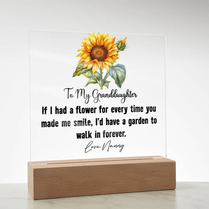 To my granddaughter personalized Sunflower acrylic plaque christmas – view 9