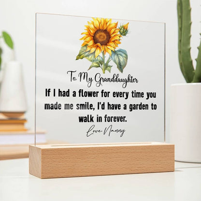 To my granddaughter personalized Sunflower acrylic plaque christmas