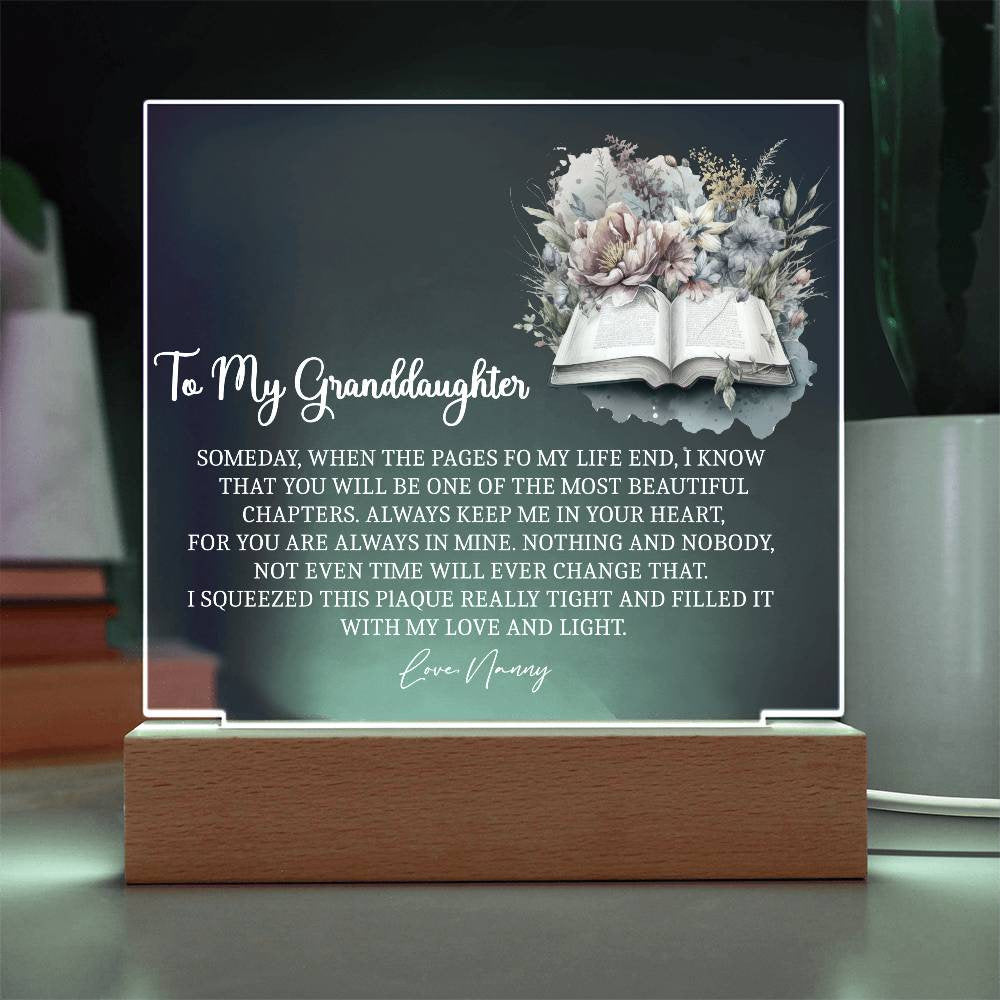 To my granddaughter Pages of my Life Acrylic plaque gift from grandma – view 6